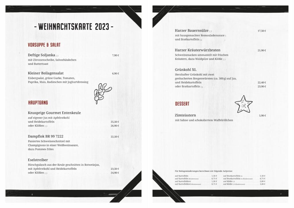 Gaststätte Zum Eselskrug in Wernigerode - Weihnachtskarte 2023